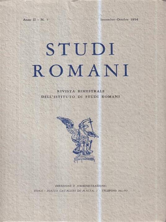 Studi romani. Anno II - N. 5 (Settembre-Ottobre 1954) - copertina