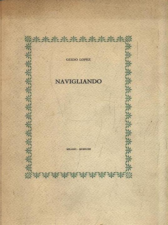 Navigliando - Guido Lopez - copertina