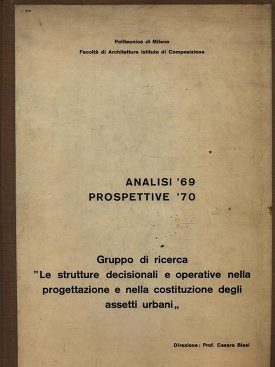 Analisi '69 Prospettive '70 -   - copertina