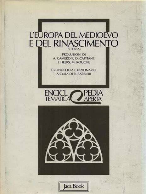 L' Europa del Medioevo e del Rinascimento (storia) - copertina