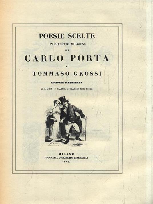Poesie scelte in dialetto milanese - Carlo Porta - Libro Usato - Credito  Commerciale - | IBS