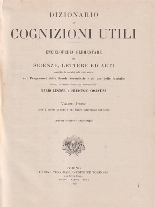 Dizionario di cognizioni utili 5 voll - Mario Lessona - 2