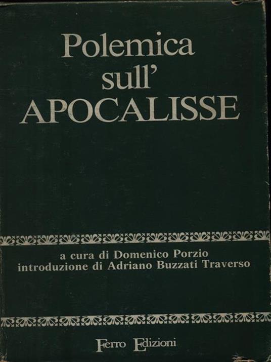 Polemica sull'Apocalisse - Domenico Porzio - copertina