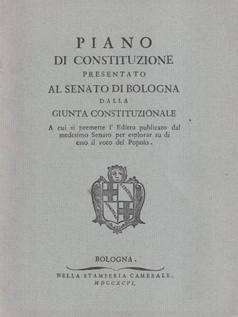 Piano di Constituzione presentato al Senato di Bologna -   - copertina