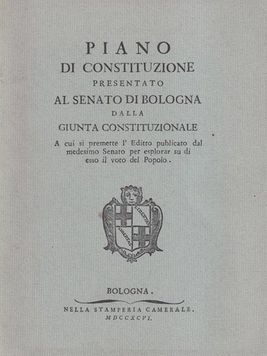 Piano di Constituzione presentato al Senato di Bologna -   - copertina