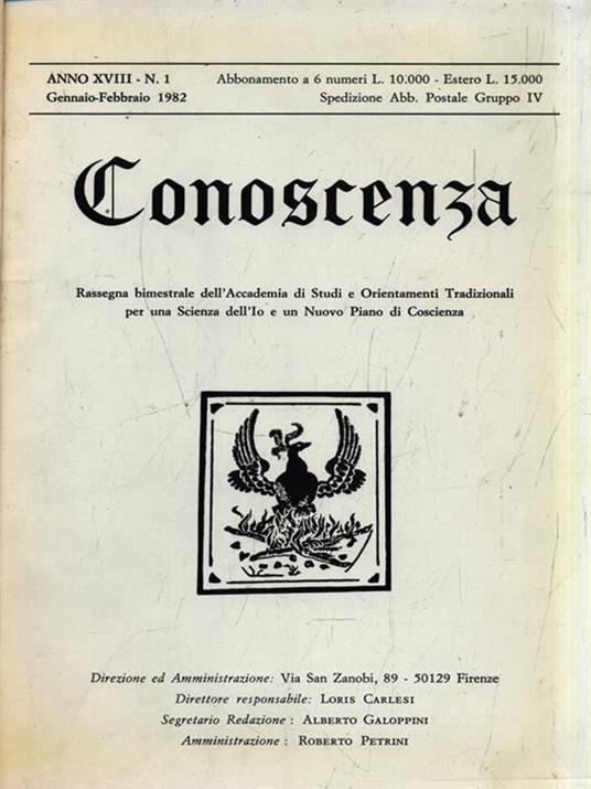 Conoscenza N 1 al N. 6/1982 - N. 1/1983 - N. 6/1984 -   - 2