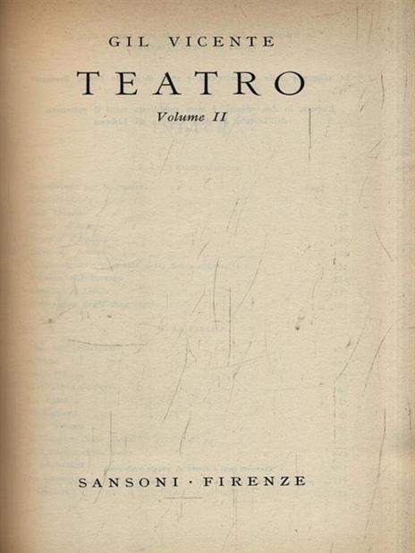 Teatro. Volume II - Gil Vicente - copertina