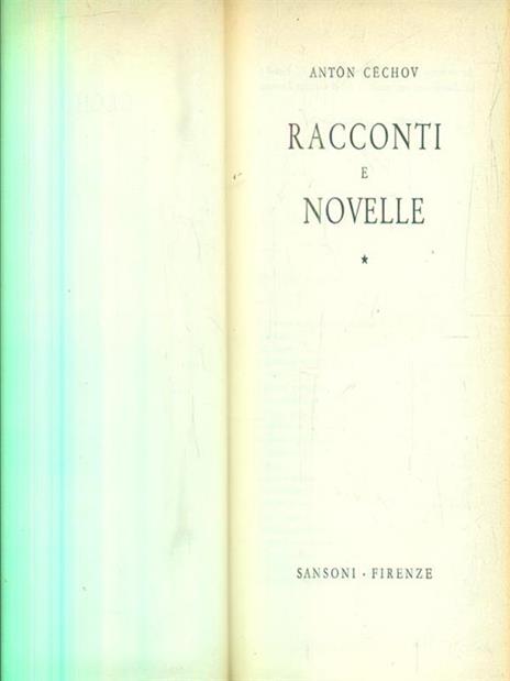 Racconti e novelle. Vol 1 - Anton Cechov - copertina