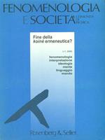 Fenomenologia e società n. 1 2000