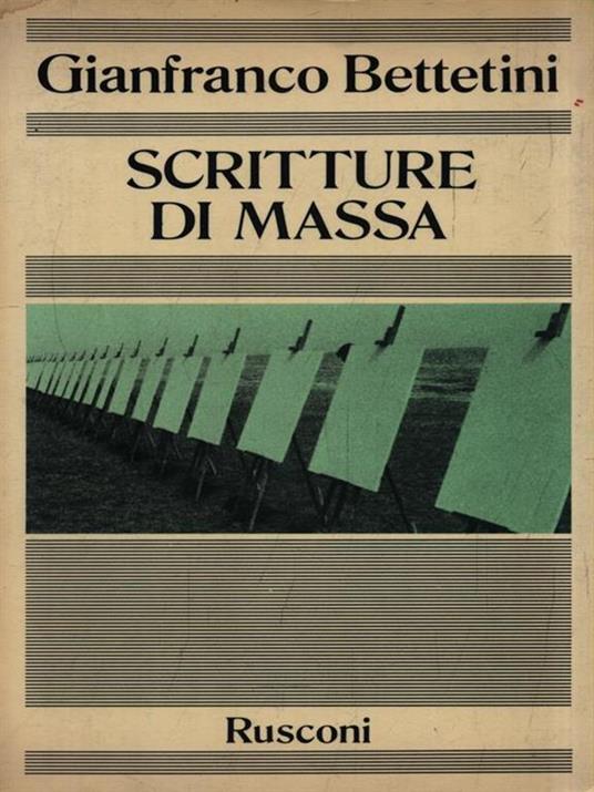 Scritture di massa - Gianfranco Bettetini - copertina