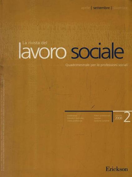 Lavoro sociale 2/2008 - copertina