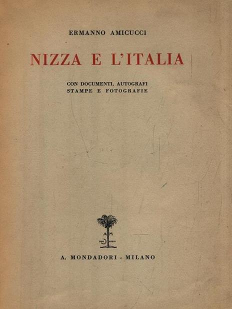 Nizza e l'Italia - Ermanno Amicucci - copertina