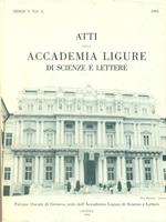 Atti della Accademia ligure di scienze e lettere. Serie V - Vol L