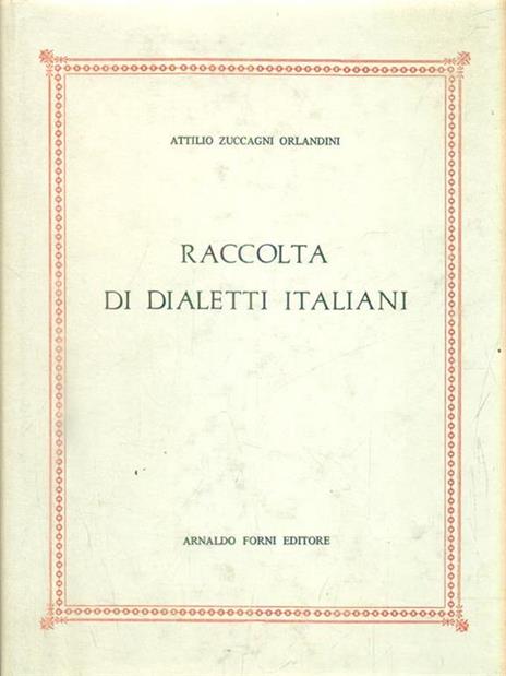 Raccolta di dialetti italiani - Adriana Orlandini - copertina