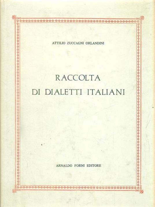 Raccolta di dialetti italiani - Adriana Orlandini - copertina