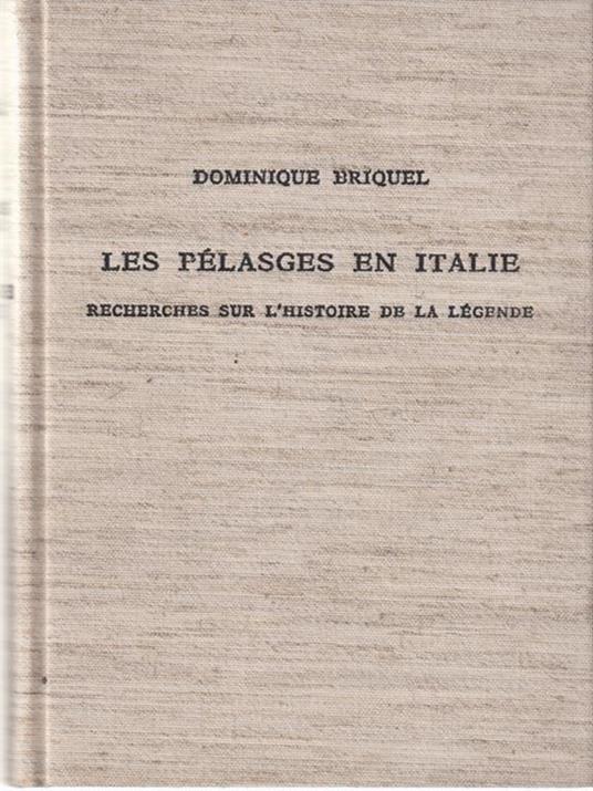 Les pelasges en Italie - Dominique Briquel - 2