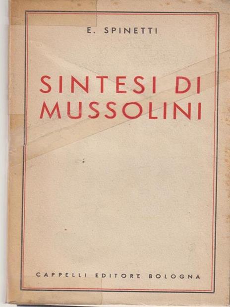 Sintesi di Mussolini - E. Spinetti - copertina