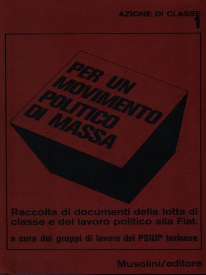 Per un movimento politico di massa - copertina