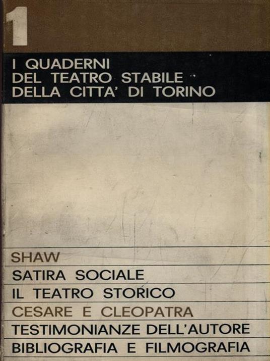 I quaderni del teatro stabile della città di Torino 1 - copertina