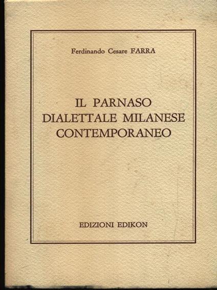Il Parnaso dialettale milanese contemporaneo - Ferdinando Cesare Farra - copertina