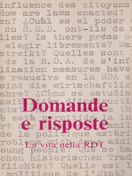 La vita nella RDT - copertina