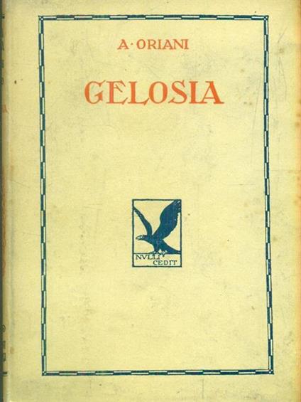   Gelosia - Alfredo Oriani - copertina