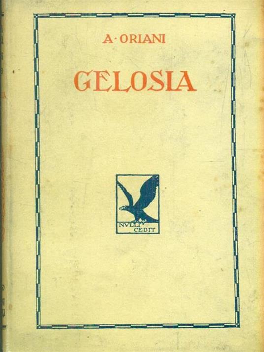   Gelosia - Alfredo Oriani - copertina