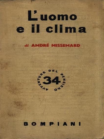 L' uomo e il clima - André Missenard - copertina