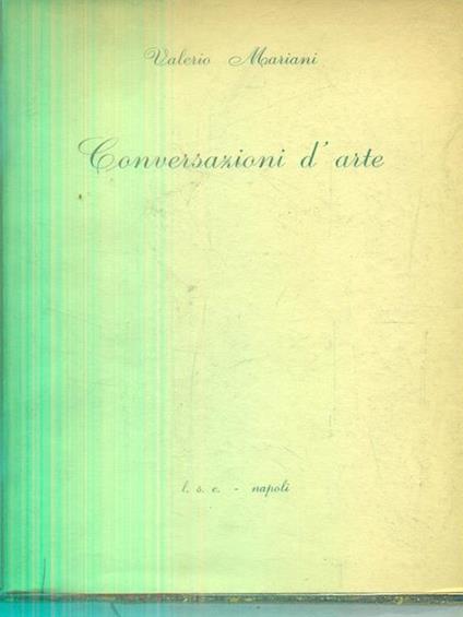   Conversazioni d'arte - Valerio Mariani - copertina