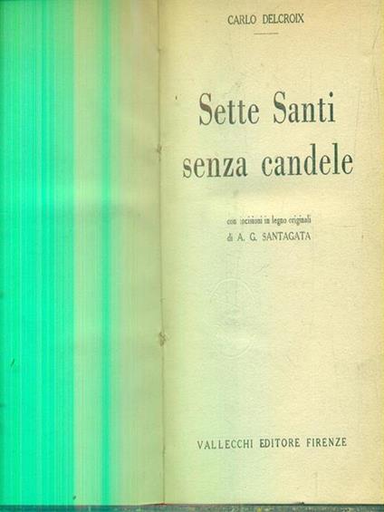   Sette Santi senza candele - Carlo Delcroix - copertina
