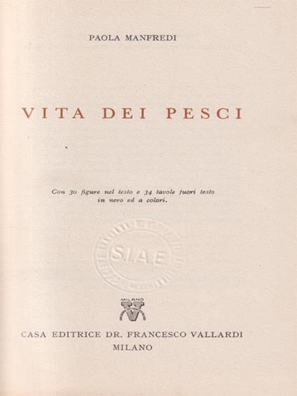   Vita dei pesci - Paola Manfredi - copertina