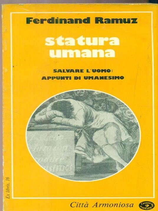   Statura umana - Ferdinand Ramuz - copertina