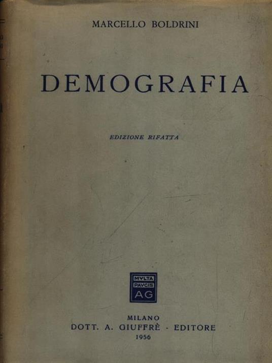 Demografia - Marcello Boldrini - copertina