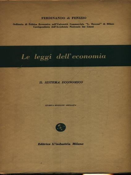 Le leggi dell'economia vol. 2 - Ferdinando Di Fenizio - copertina