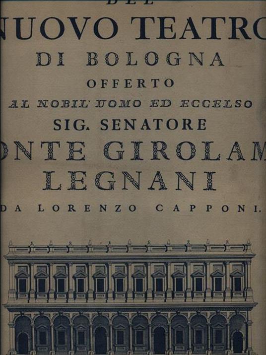   Pianta e spaccato del Nuovo Teatro di Bologna - copertina