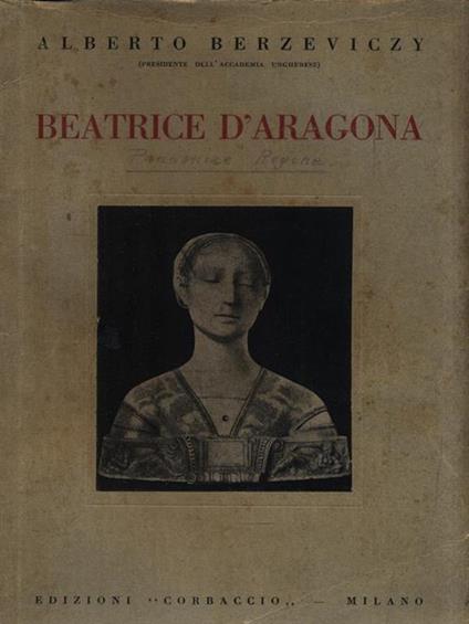   Beatrice D'Aragona - Alberto Berzeviczy - copertina