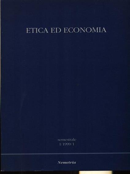   Etica ed economia I/1999/I - copertina