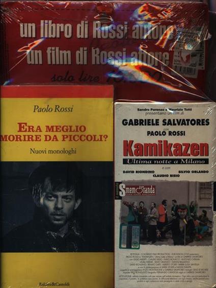   Libro: era meglio morire da piccoli + VHS: Kamikazen - Paolo Rossi - copertina