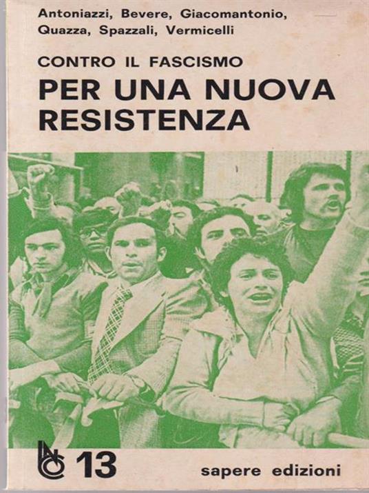 Contro il fascismo per una nuova resistenza - copertina