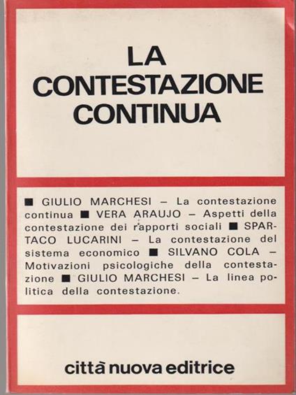 La contestazione continua - copertina