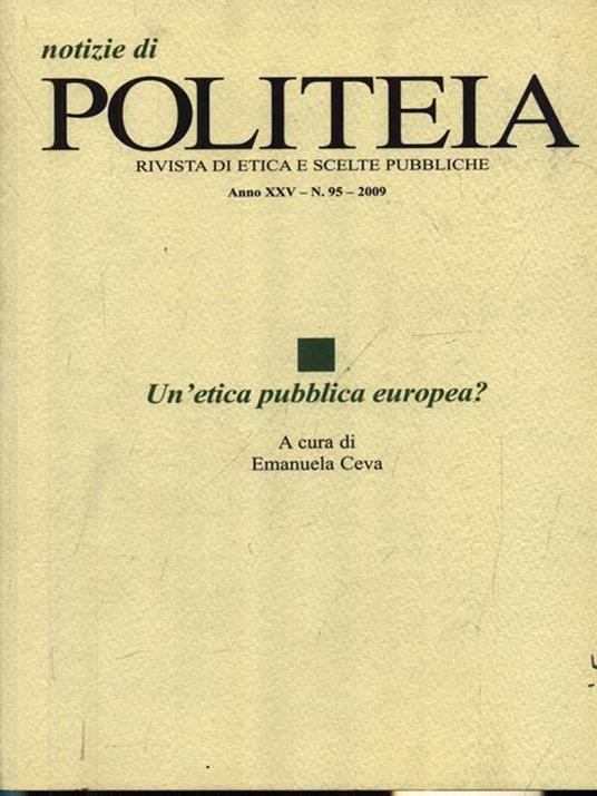 Notizie di Politeia 95/2009 - copertina