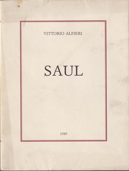   Saul - Vittorio Alfieri - copertina