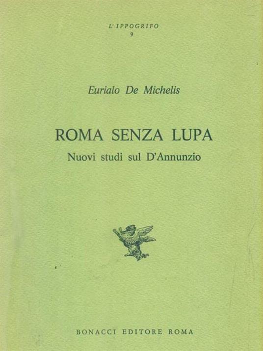   Roma senza lupa - Eurialo De Michelis - copertina