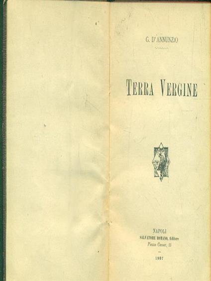   Terra Vergine - Gabriele D'Annunzio - copertina