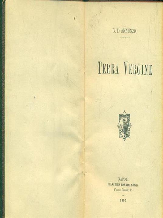   Terra Vergine - Gabriele D'Annunzio - copertina