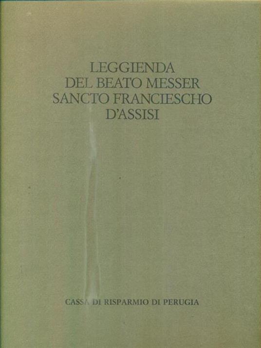   Leggienda del Beato Messer Sancto Franciescho d'Assisi - copertina