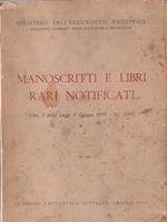 Manoscritti e libri rari notificati