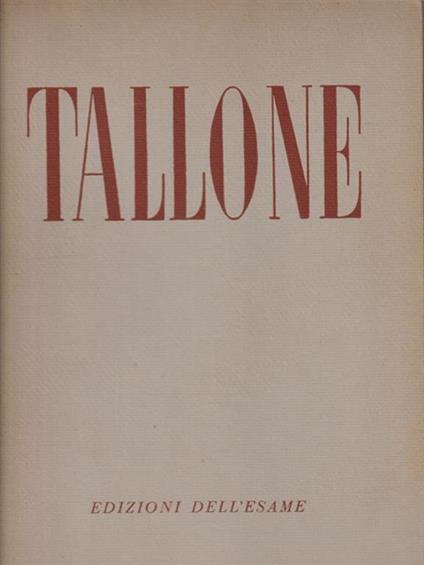 Tallone - Enrico Somaré - copertina