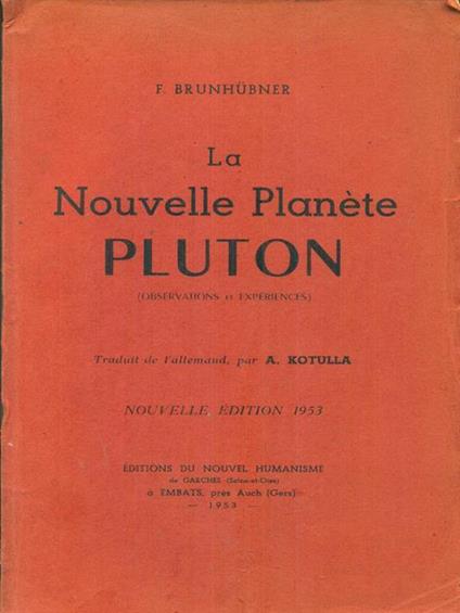 La nouvelle planete Pluton - F. Brunhuber - copertina