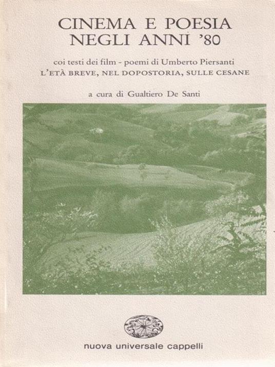 Cinema e poesia negli anni 80 - Gualtiero De Santi - copertina